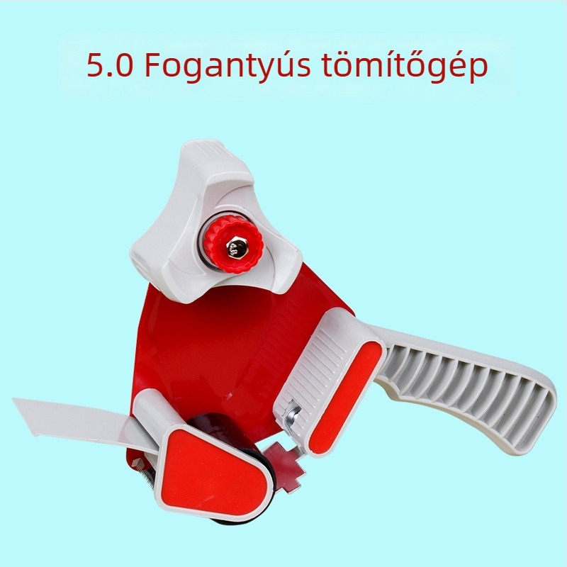 5 cm széles átlátszó ragasztószalag-vágó, tartó és doboz lezáró
