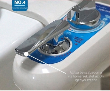 Balkezes modell Ami1630 – azonnali fűtésű intelligens vécéfedél, bidet fej a test tisztításához, állítható víznyomás, öntisztító fúvóka
