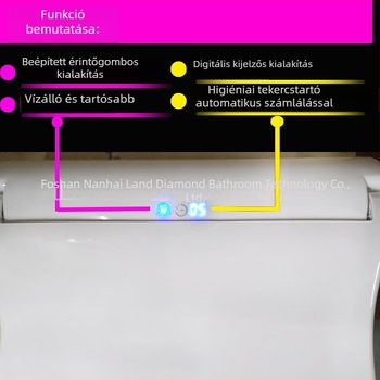 Egyszer használatos WC-fedel digitális kijelzővel és automatikus cserével