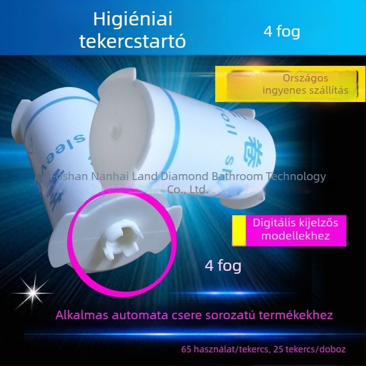 Egyszer használatos WC-fedel digitális kijelzővel és automatikus cserével