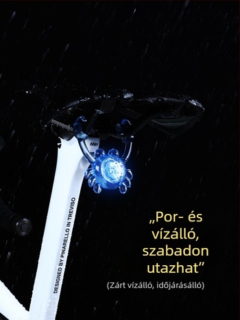 Rák ihlette kerékpár hátsó lámpa éjszakai bringázáshoz, vízálló, hosszú akkumulátor-élettartammal, MTB- és országúti kerékpárokhoz