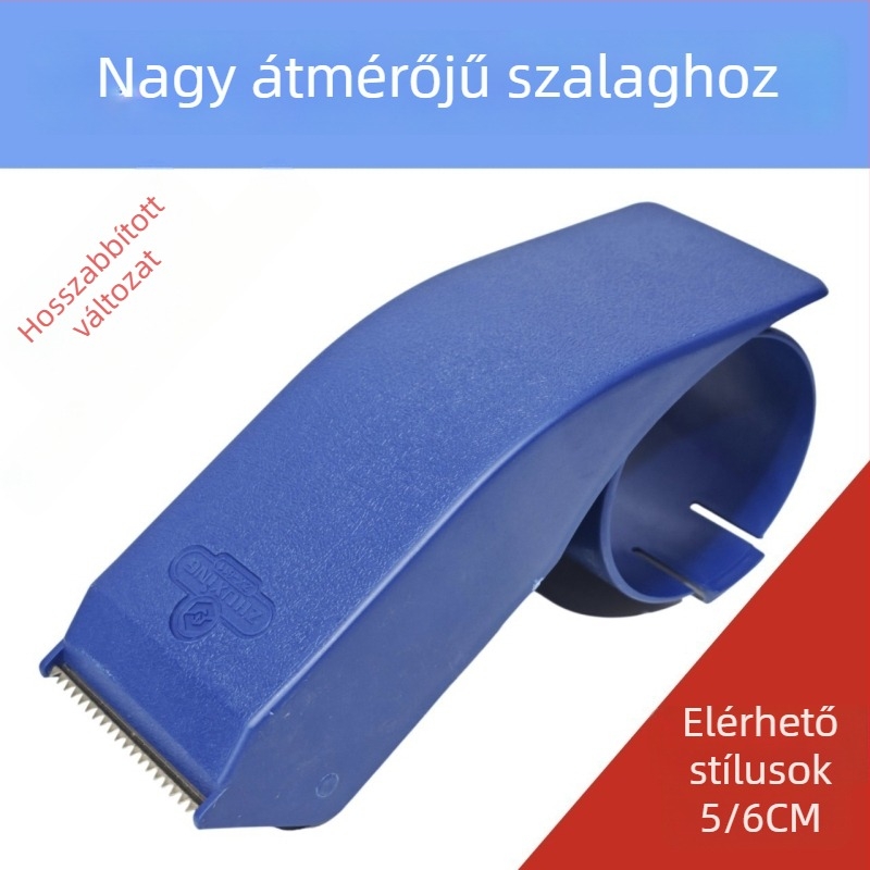 Kibővített hosszúságú szalagvágó, szalagadagoló 50–60 mm széles, 500 yardos tekercs