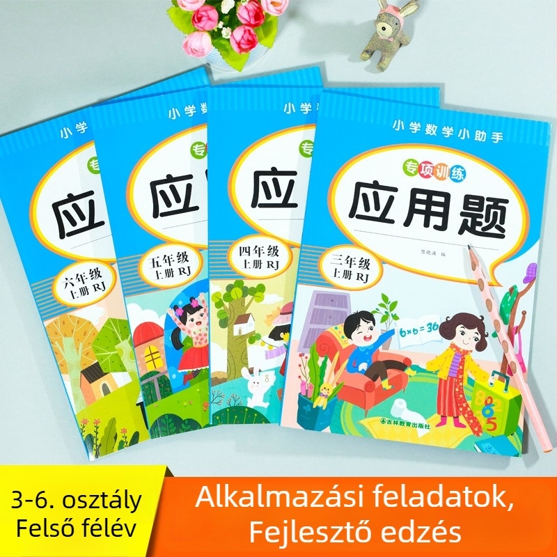 3–6. osztályos matematika alkalmazási feladatai, színes illusztrációval – tantervhez igazított gyakorló feladatok
