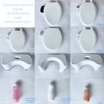 Rozsdamentes acélból készült kézi permetezőpisztoly készlet – állítható víznyomással WC-tisztításhoz