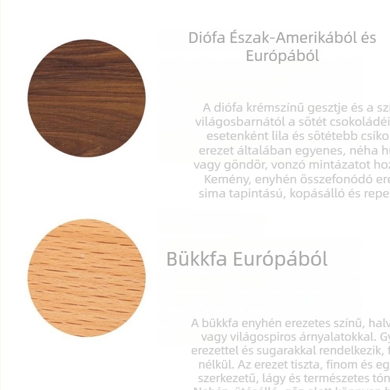 Fa telefon- és tabletatartó kerek élű, bükk és diófa, lézergravírozott logó