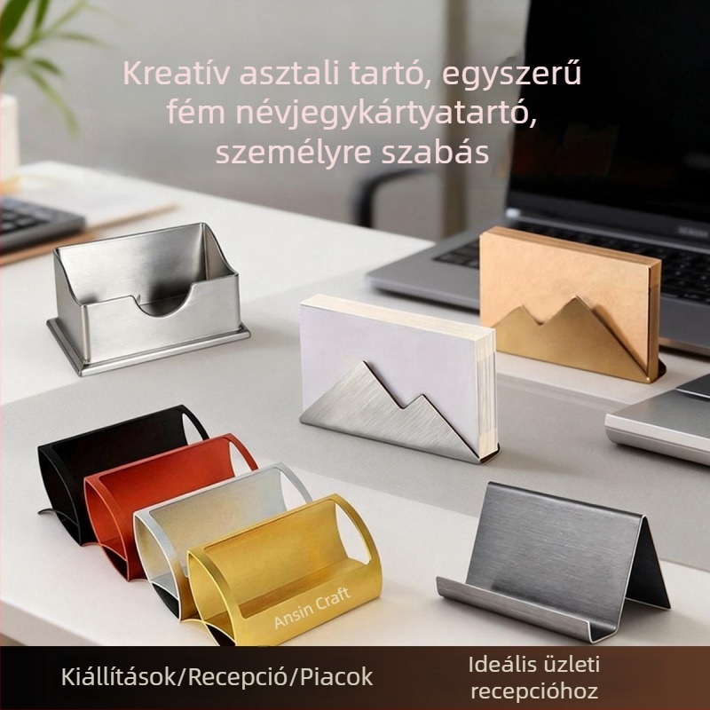Személyre szabható kapacitású fém névjegykártyatartó, minimalistikus stílusú kártyadoboz
