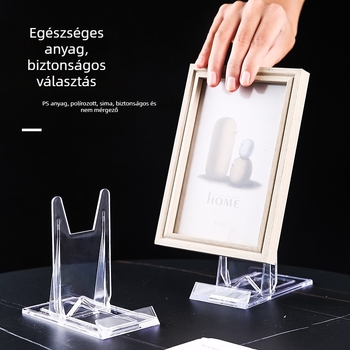 Műanyag bemutató állvány névjegykártya-, telefon- és fotókeret-tartóval