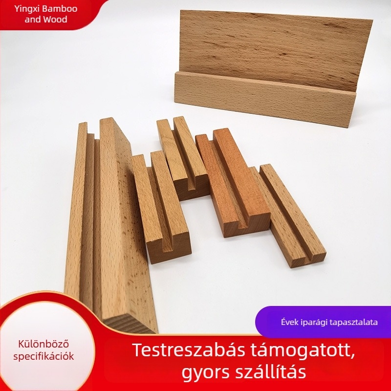 Fából készült kártyatartó, asztali naptár tartó, naptár alap