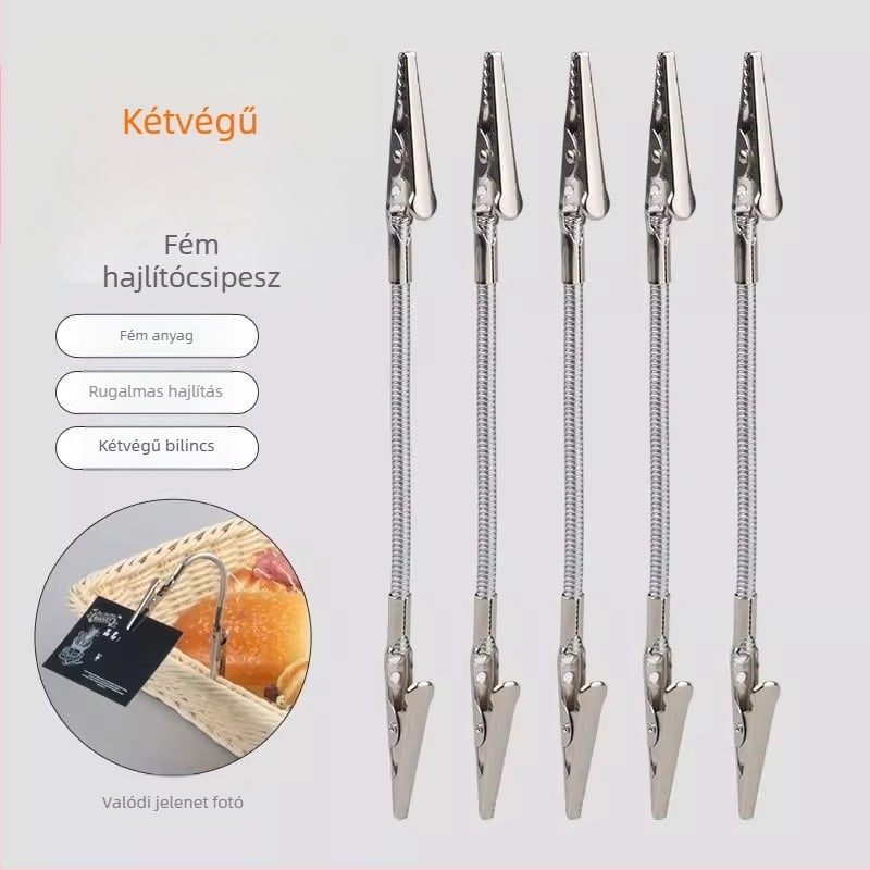 Kétszárnyú szúnyogriasztó tekercs tartó, rozsdamentes acél csipesz, krokodil formájú csipesz, füstölő tartó