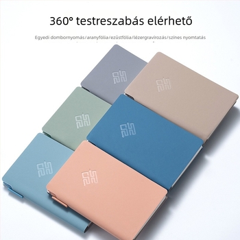 A6 méretű notesz tollal, egyedi logóval, hordozható zsebfüzet