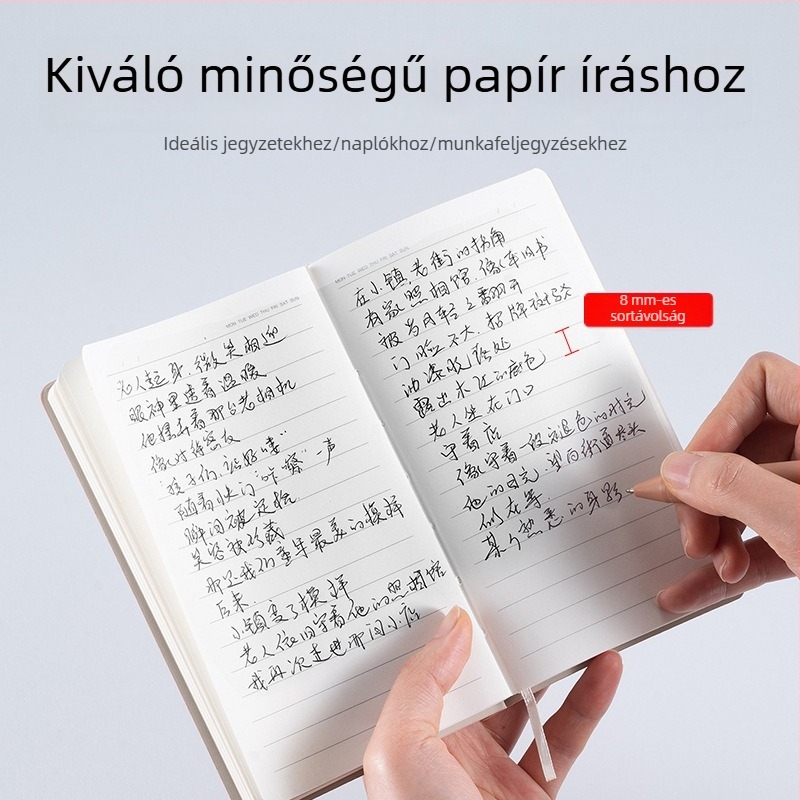 A6 méretű notesz tollal, egyedi logóval, hordozható zsebfüzet