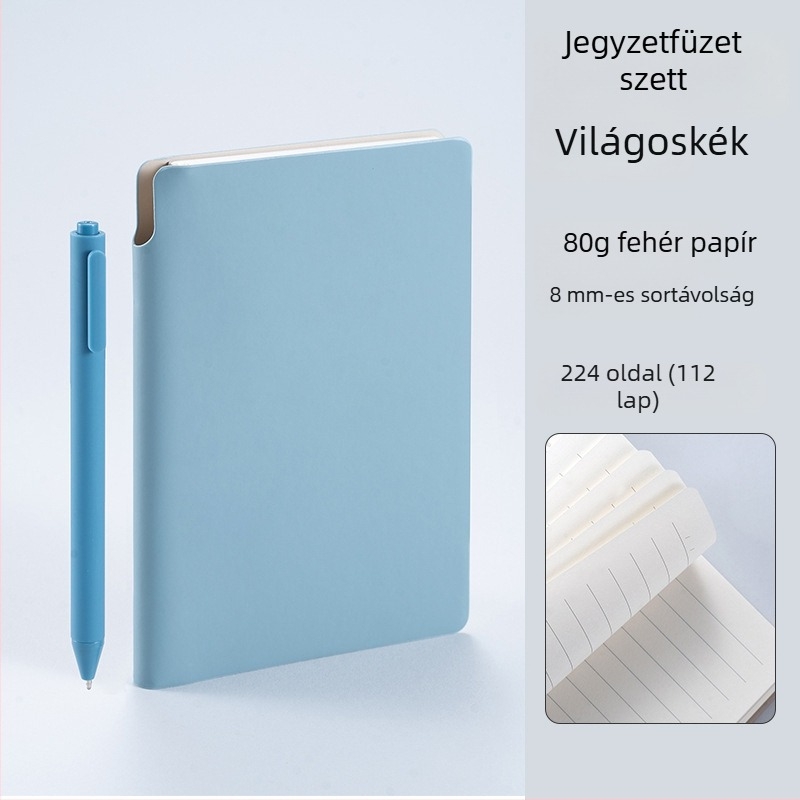 A6 méretű notesz tollal, egyedi logóval, hordozható zsebfüzet