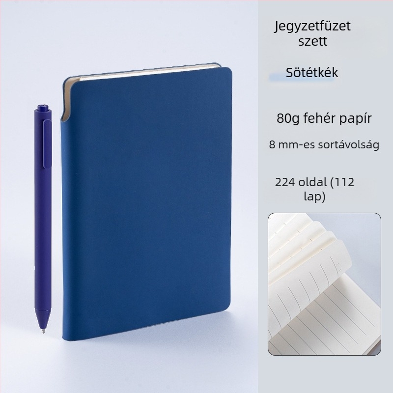 A6 méretű notesz tollal, egyedi logóval, hordozható zsebfüzet