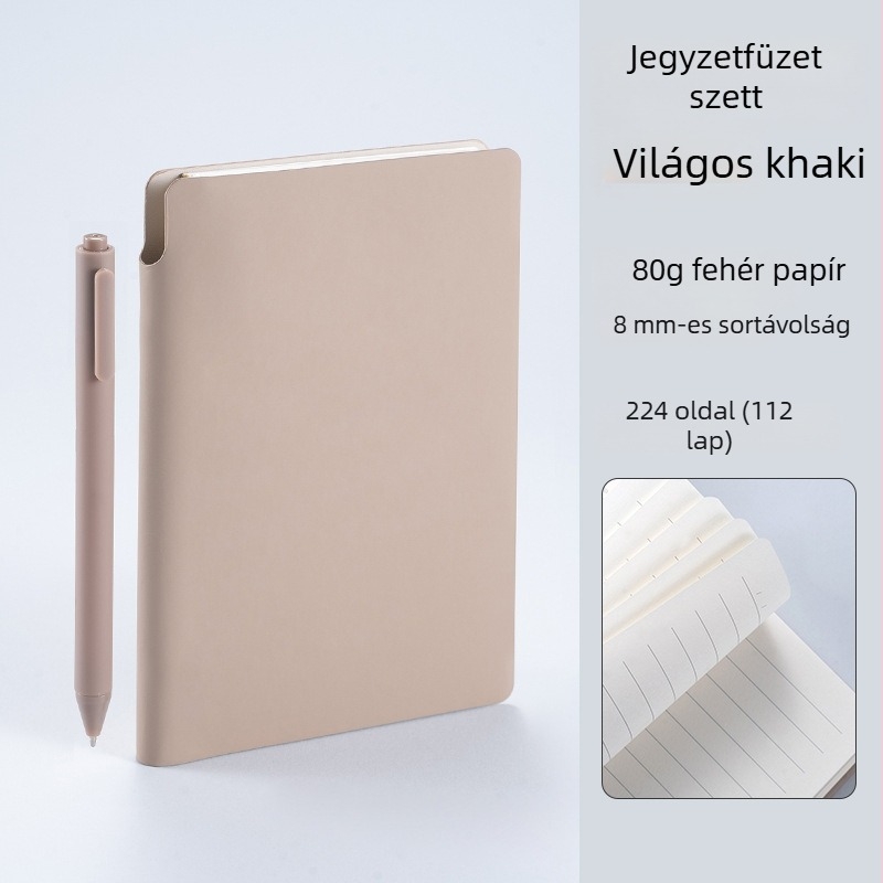 A6 méretű notesz tollal, egyedi logóval, hordozható zsebfüzet
