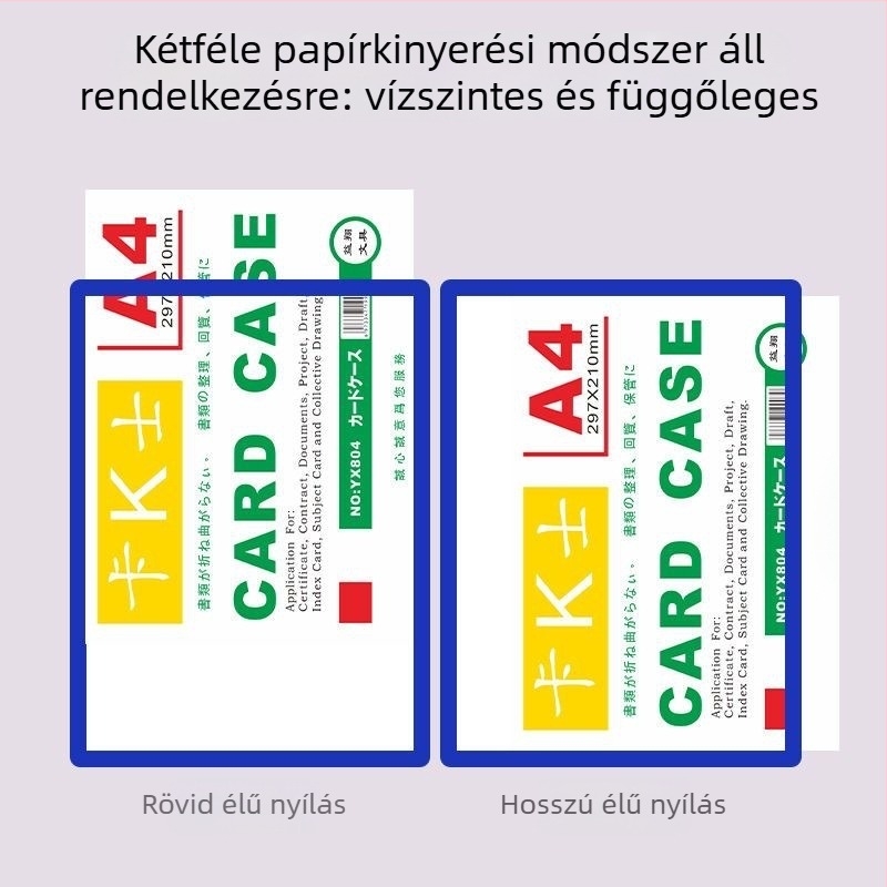 Mágneses PVC kártyatartó készlet, A4, A3 és A6 méreteihez; A5-fehér táblás fájl taska; polc címkék 501-502