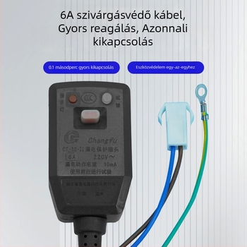 6A szivárgásvédett dugaszoló és aljzat vízmelegítőhöz, mosógéphez és intelligens vécéfedélhez
