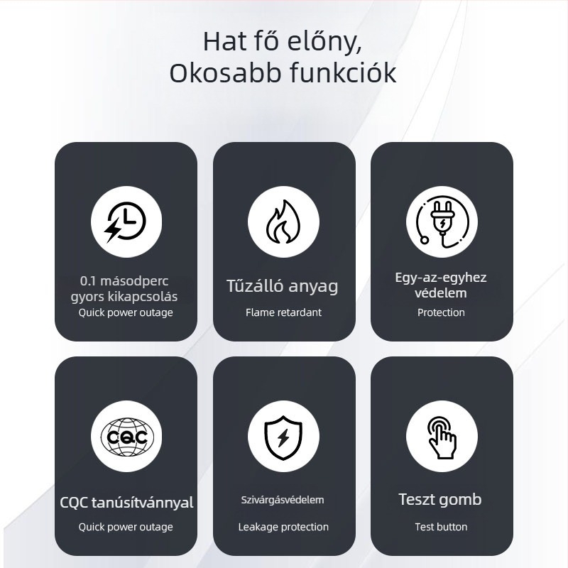 6A szivárgásvédett dugaszoló és aljzat vízmelegítőhöz, mosógéphez és intelligens vécéfedélhez