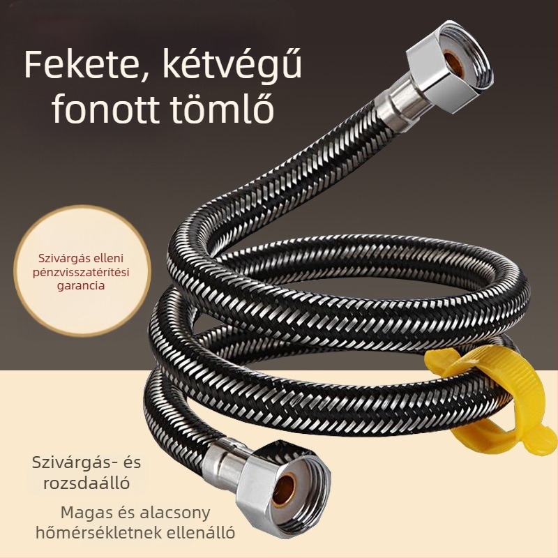 304 rozsdamentes acél szövött vízbevezető tömlő, magas nyomású, WC-hez, csaphoz és bojlerhez