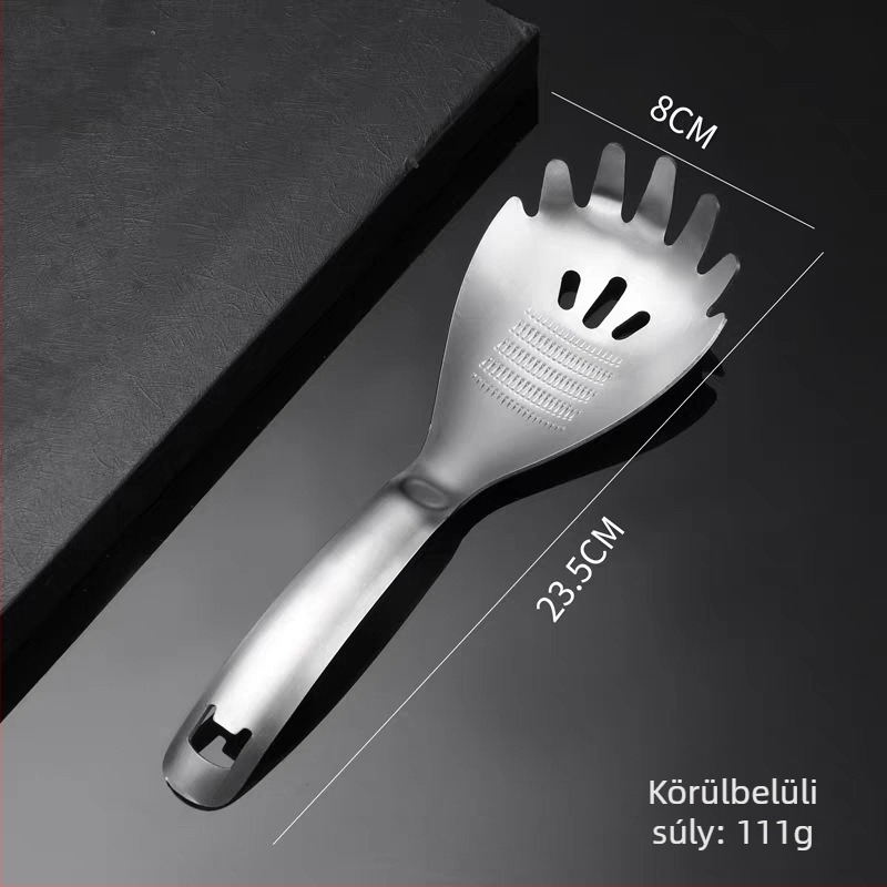 304 rozsdamentes acél babakehely kanál reszelővel, üvegnyitóval, tojásfehérje szeparálóval, 5 az 1-ben multifunkciós kanál