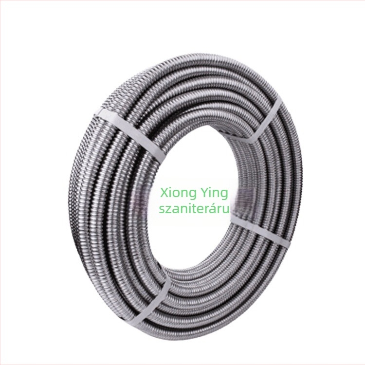 BWG-30 304 rozsdamentes acél hajlított beömlő tömlő WC-hez és vízmelegítőhöz, meleg és hideg vízellátás, 1/2 hüvelykes csatlakozók