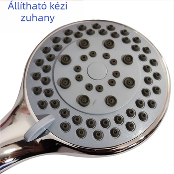 Ötfokozatú állítható kézi zuhanyfej elektroplatírozott felülettel fürdőszobába