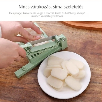 Rozsdamentes acélból készült mini szeletelő rizs sütemény és sertés hasalja szeleteléséhez, gyors vágás otthoni használatra