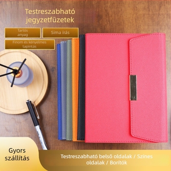 A5-ös méretű háromrészes üzleti napló, elegáns megjelenés, megbeszélések jegyzeteihez, logó nyomtatás elérhető