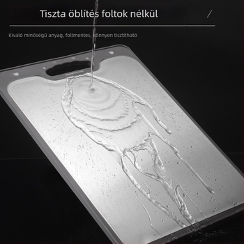 Kétoldalas konyhai vágódeszka, rozsdamentes acél 304 felülettel és műanyag oldallal, gyümölcsök előkészítésére