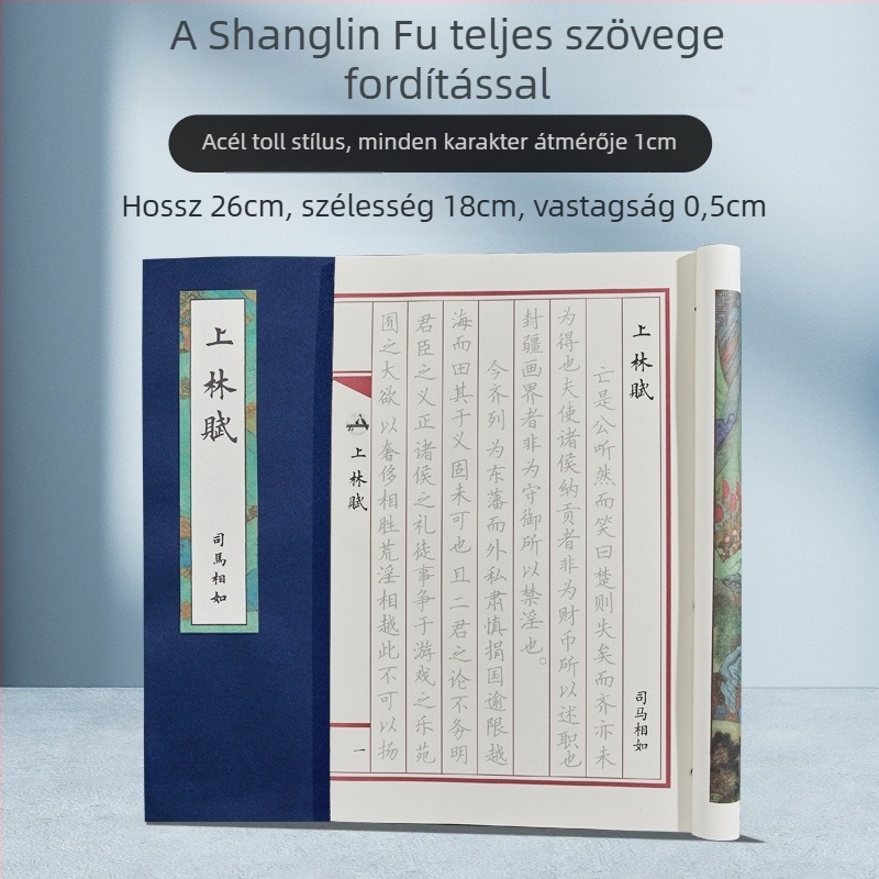 Shanglinfu Felnőtt Kaligráfia gyakorlófüzet kemény tollhoz – reguláris íráskép, Slim Gold stílus