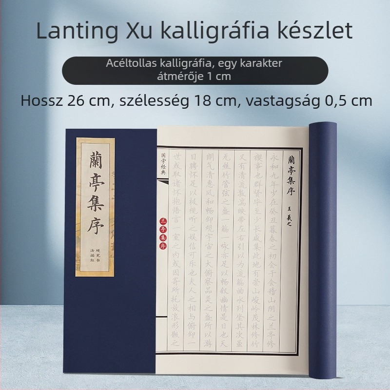 Shanglinfu Felnőtt Kaligráfia gyakorlófüzet kemény tollhoz – reguláris íráskép, Slim Gold stílus