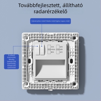 86 típusú intelligens radarérzékelős padlólámpa, beépített lépcsőfok megvilágítás, LED éjszakai lámpa a folyosóra