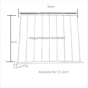 Vasból készült ruhásszekrény elválasztó – 1-szintű tároló, függőleges elválasztó panel