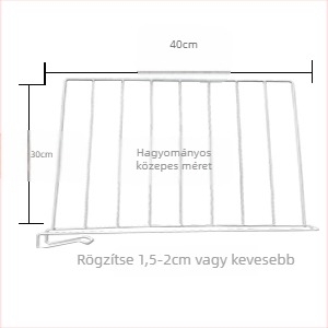 Vasból készült ruhásszekrény elválasztó – 1-szintű tároló, függőleges elválasztó panel