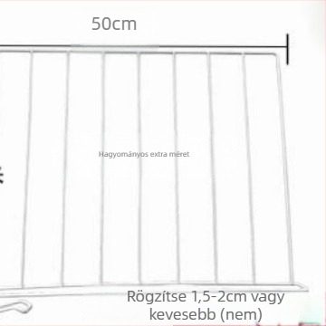Vasból készült ruhásszekrény elválasztó – 1-szintű tároló, függőleges elválasztó panel
