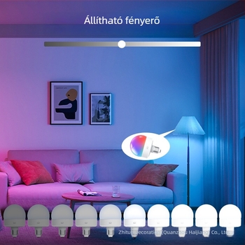 RGB LED hangulatfény USB-s töltésű, távirányítós fényerő-szabályozás, mágneses rögzítés, E26/E27-es menetes foglalat