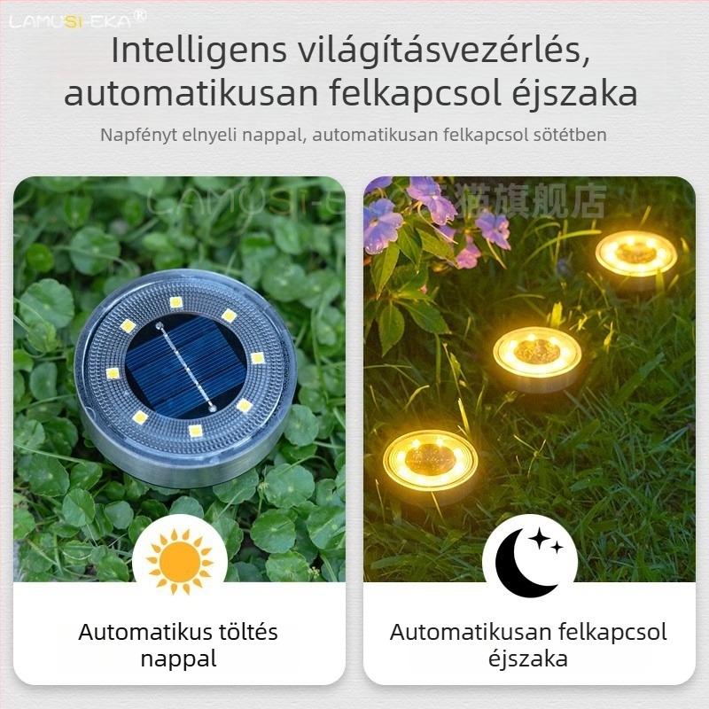 Napelemes föld alatti lámpák kerthez és ösvényekhez