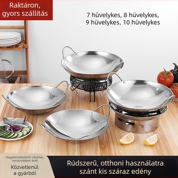 Vastagított rozsdamentes acél alkoholfőző, sík aljzatú, forró edényekhez és száraz edényekhez, univerzális otthoni és bárhasználatra