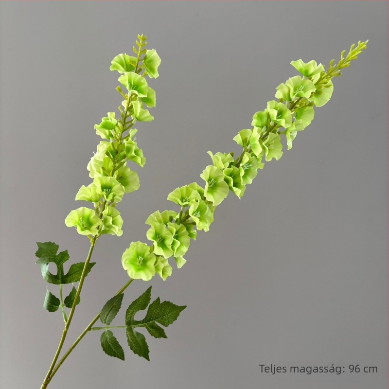 Delphinium és Jácint – selyemvirágok menyasszonyi háttérhez, magas virágkompozíció