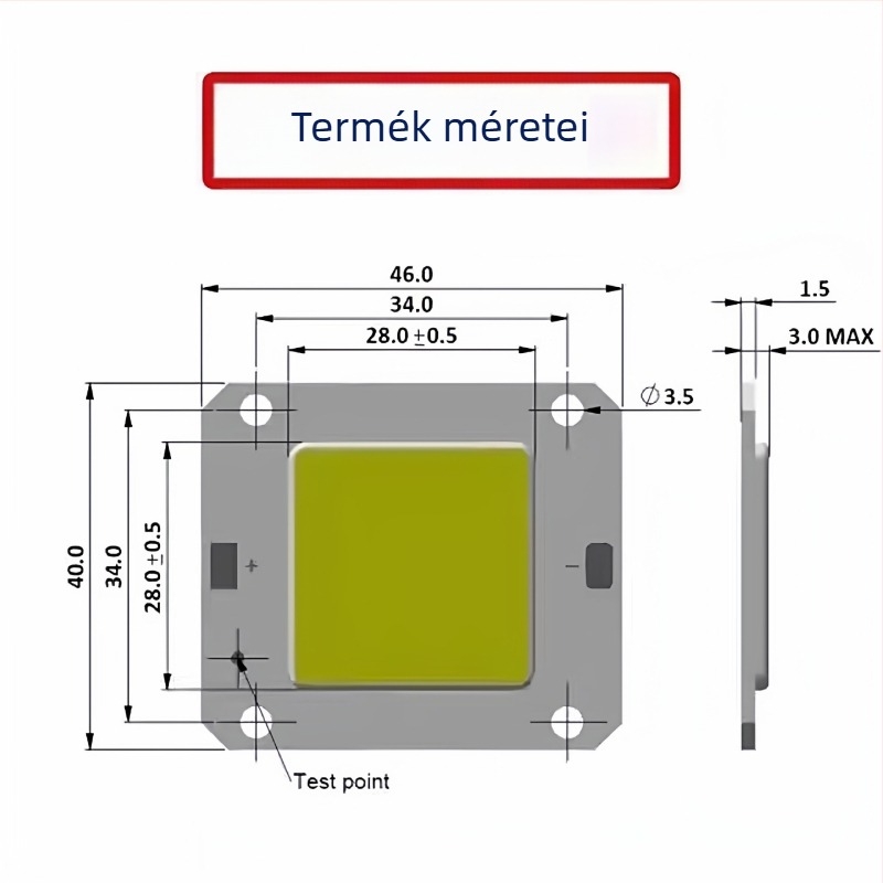 Guanyi napelemes utcai lámpa, driver nélküli LED flood panel integrált 30W/50W