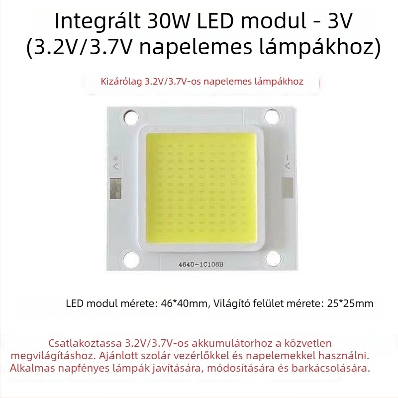 Guanyi napelemes utcai lámpa, driver nélküli LED flood panel integrált 30W/50W