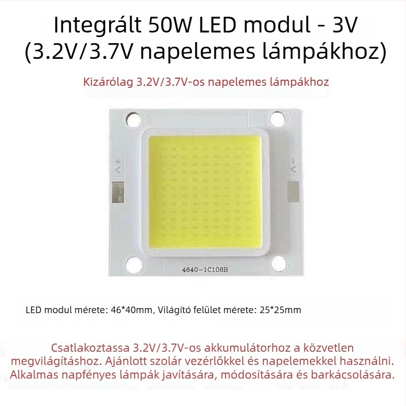 Guanyi napelemes utcai lámpa, driver nélküli LED flood panel integrált 30W/50W