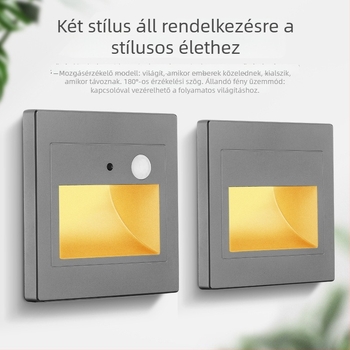 Mozgásérzékelős LED padlófény a lépcsők és a folyosók számára, beépített, fényvezérléssel és késleltetett kikapcsolással