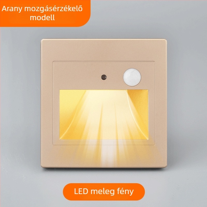 Mozgásérzékelős LED padlófény a lépcsők és a folyosók számára, beépített, fényvezérléssel és késleltetett kikapcsolással
