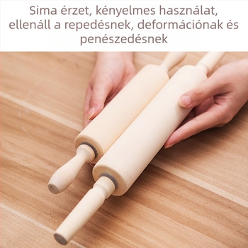Fa kerámiaformázó eszközök készlet agyaghoz, agyaglap és két méretű nyújtófa – otthoni használatra
