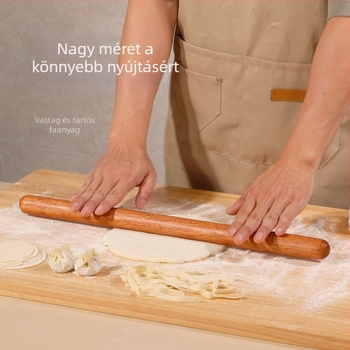 Természetes aranyrózsa-fa nyújtófa háztartási használatra, tömör fa, lak nélkül, szagtalan, sima, tapadásmentes, dumplings és sütemények tésztájának nyújtásához