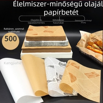 Zsíroldó sütőpapír ételhez – grill- és sütőpapír, ideális sült krumplira, hamburgerekre és kenyérre