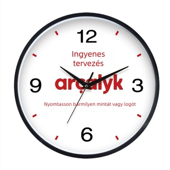 Kör alakú falióra logó testreszabással - DIY falióra, műanyag tokkal, kvarc működés
