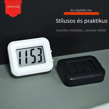 Új, kis négyzet alakú digitális óra gyerekeknek, egyszerű asztali óra naptárral és hónap kijelzővel, csendes, elemes működés
