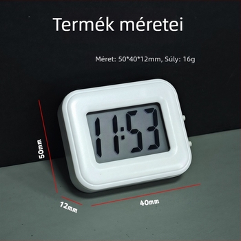 Új, kis négyzet alakú digitális óra gyerekeknek, egyszerű asztali óra naptárral és hónap kijelzővel, csendes, elemes működés