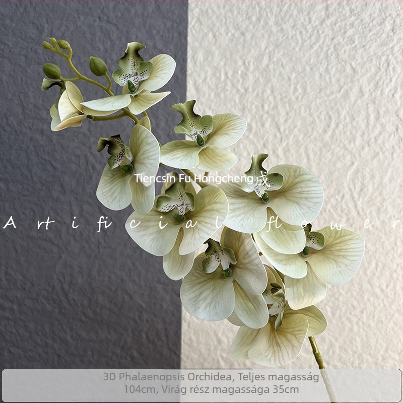 3D-s Phalaenopsis művirág filmszerű textúrával esküvői dekorációhoz és otthoni díszítéshez